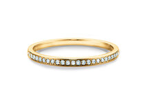 Anello di Fidanzamento Alliance-/Eternityring in 14K oro giallo con diamanti 0,125ct G/SI