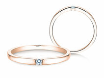 Anello di Fidanzamento Infinity Petite in 14K oro rosa con diamante 0,03ct G/SI