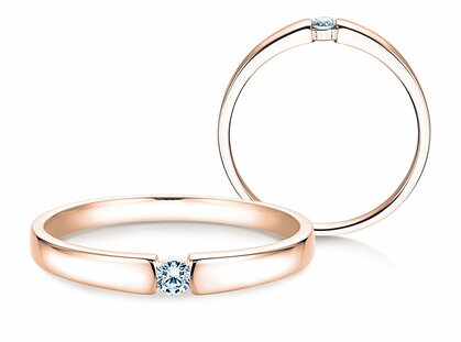 Anello di Fidanzamento Infinity Petite in 14K oro rosa con diamante 0,06ct