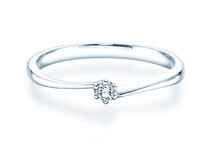 Anello di Fidanzamento Devotion in argento 925/- con diamante 0,05ct