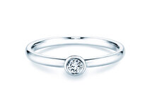 Anello di Fidanzamento Eternal in 14K oro bianco con diamante 0,10ct G/SI