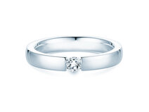 Anello di Fidanzamento Infinity in argento 925/- con diamante 0,15ct G/SI
