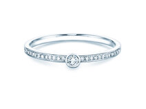 Anello di Fidanzamento Eternal Pavé in 18K oro bianco con diamanti 0,21ct G/SI