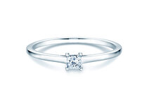 Anello di Fidanzamento Princess in platino 950/- con diamante 0,25ct G/SI