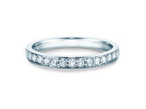 Anello di Fidanzamento Alliance-/Eternityring in 14K oro bianco con diamanti 0,30ct G/SI