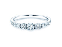 Anello di Fidanzamento 9 Diamonds in 14K oro bianco con diamanti 0,61ct G/SI