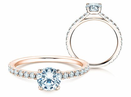 Anello di Fidanzamento Pure Diamond in 14K oro rosa con diamanti 1,17ct