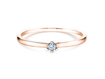 Anello di Fidanzamento Classic Petite in 14K oro rosa con diamante 0,07ct G/SI