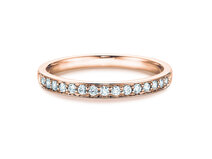 Anello di Fidanzamento Alliance-/Eternityring in 14K oro rosa con diamanti 0,125ct
