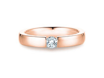 Anello di Fidanzamento Infinity in 14K oro rosa con diamante 0,20ct G/SI