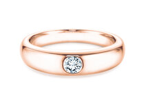 Anello di Fidanzamento Promise in 14K oro rosa con diamante 0,03ct
