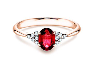 Anello di Fidanzamento Glory Saphir in oro rosa