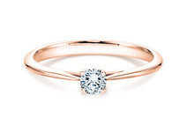 Anello di Fidanzamento Delight in 18K oro rosa con diamante 0,05ct G/SI