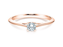 Anello di Fidanzamento Heaven 4 in 14K oro rosa con diamante 0,05ct