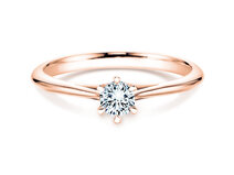 Anello di Fidanzamento Heaven 6 in 14K oro rosa con diamante 0,05ct