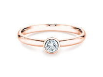 Anello di Fidanzamento Eternal in 18K oro rosa con diamante 0,10ct G/SI