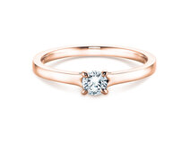 Anello di Fidanzamento Modern in 14K oro rosa con diamante 0,30ct