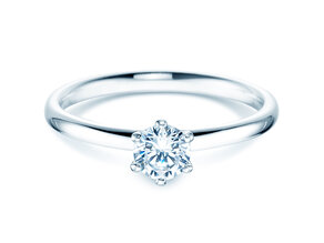 Anello di Fidanzamento Classic 6 in 14K oro bianco con diamante 0,40ct G/SI