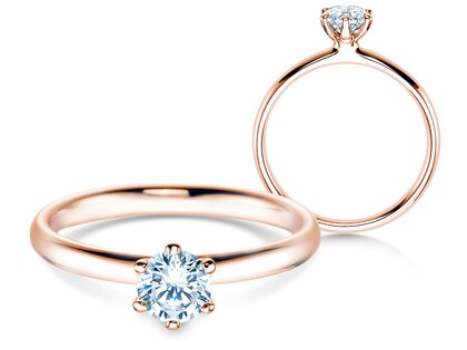 Anello di Fidanzamento Classic 6 in oro rosa