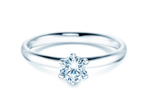 Anello di Fidanzamento Classic 6 in 18K oro bianco con diamante 0,50ct D/IF