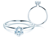 Anello di Fidanzamento Classic 6 in 9K oro bianco con diamante 0,60ct G/SI