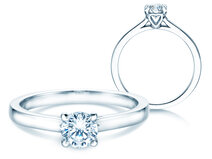Anello di Fidanzamento Romance in platino 950/- con diamante 0,60ct G/SI