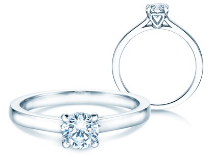 Anello di Fidanzamento Romance in 18K oro bianco con diamante 0,60ct G/SI