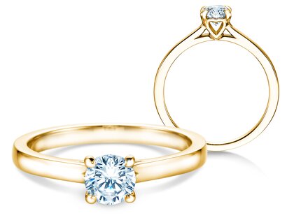 Anello di Fidanzamento Romance in 18K oro giallo con diamante 0,60ct G/SI