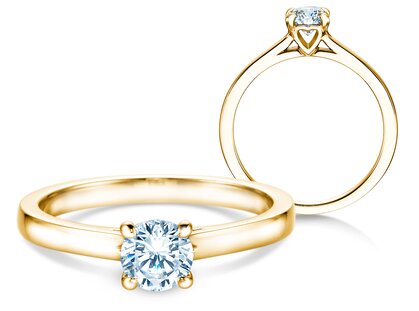 Anello di Fidanzamento Romance in 18K oro giallo con diamante 0,60ct G/SI