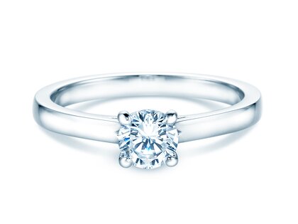 Anello di Fidanzamento Romance in 18K oro bianco con diamante 0,60ct H/SI