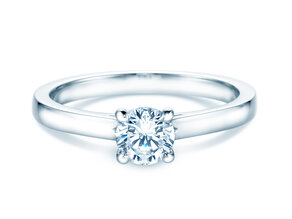 Anello di Fidanzamento Romance in 18K oro bianco con diamante 0,60ct H/SI