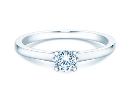 Anello di Fidanzamento Romance in 14K oro bianco con diamante 0,30ct G/SI