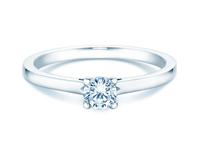 Anello di Fidanzamento Romance in 14K oro bianco con diamante 0,30ct G/SI