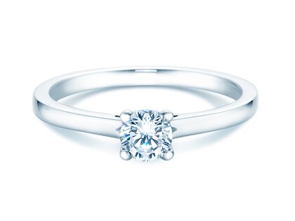 Anello di Fidanzamento Romance in 14K oro bianco con diamante 0,40ct H/SI