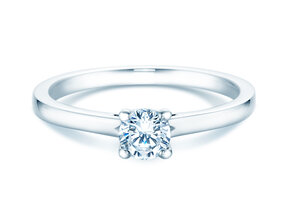 Anello di Fidanzamento Romance in 14K oro bianco con diamante 0,40ct H/SI
