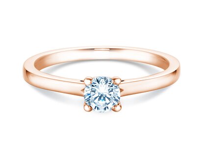 Anello di Fidanzamento Romance in 14K oro rosa con diamante 0,40ct G/SI