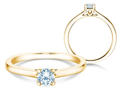 Anello di Fidanzamento Romance in 18K oro giallo con diamante 0,30ct G/SI