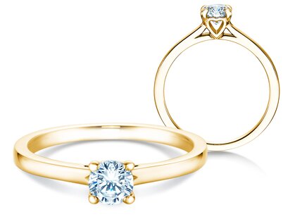 Anello di Fidanzamento Romance in 18K oro giallo con diamante 0,40ct G/SI