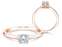 Anello di Fidanzamento Romance in 14K oro rosa con diamante 0,40ct G/SI
