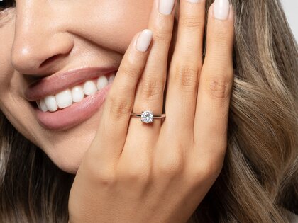 Anello di Fidanzamento Classic 4 in 14K oro giallo con diamante 1,00ct G/SI