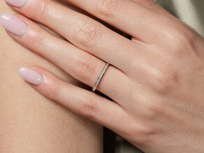 Anello di Fidanzamento Alliance-/Eternityring in 14K oro rosa con diamanti 0,125ct G/SI