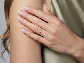 Anello di Fidanzamento Alliance-/Eternityring in 14K oro rosa con diamanti 0,125ct G/SI