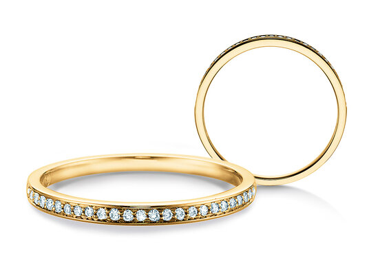 Anello di Fidanzamento Alliance-/Eternity in 9K oro bianco con diamanti 0,125ct G/SI