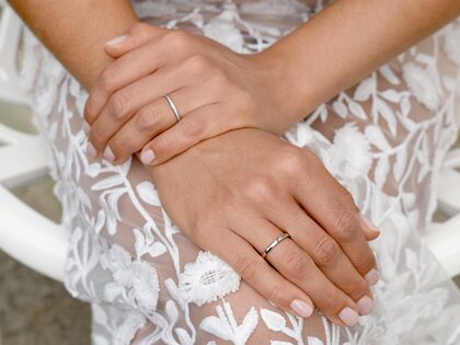 Anello di Fidanzamento Alliance-/Eternityring in 18K oro bianco con diamanti 0,21ct G/SI