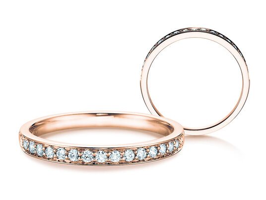 Anello di Fidanzamento Alliance-/Eternity in 9K oro bianco con diamanti 0,125ct G/SI