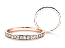 Anello di Fidanzamento Alliance-/Eternityring in 14K oro rosa con diamanti 0,125ct G/SI