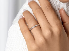 Anello di Fidanzamento Alliance-/Eternityring in 14K oro giallo con diamanti 0,30ct G/SI