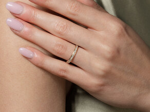 Anello di Fidanzamento Alliance-/Eternityring in 18K oro giallo con diamanti 0,39ct G/SI