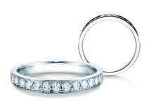 Anello di Fidanzamento Alliance-/Eternityring in 14K oro bianco con diamanti 0,39ct G/SI