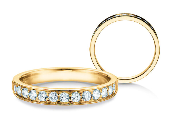 Anello di Fidanzamento Alliance-/Eternityring in 18K oro giallo con diamanti 0,39ct G/SI